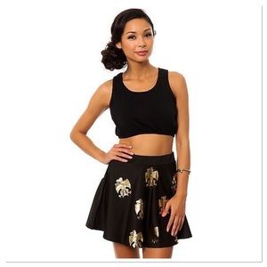 Gold Metallic Eagle Skirt